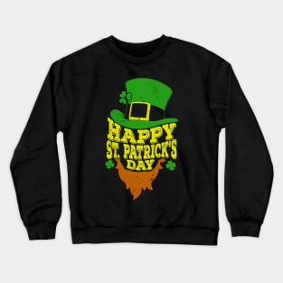 Happy St Patricks Day T-Shirt Shamrock Beard irish Gift Tee Crewneck Sweatshirt